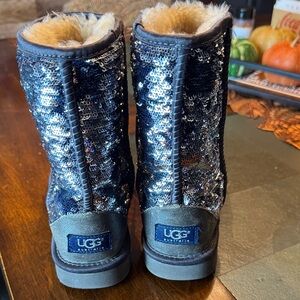 UGG Blue Sequin Winter Boots